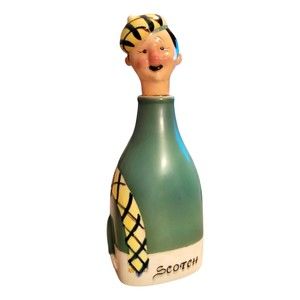 Vintage 1960’s Scotch Decanter Scotsman Japan Missing Music Movement Piece
